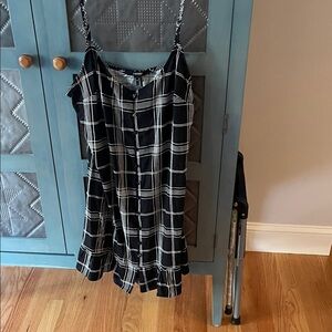 Black and White Plaid Dress